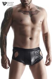 Shorty ouvert noir wetlook Noir