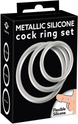 Set de Cock Rings en Silicone Métallique