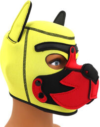 Cagoule Puppy Fox Néoprène Jaune-Rouge