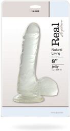 Gode réaliste 23 cm transparent