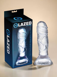 Dildo réaliste flexible en matériau cristal transparent 12,3 cm