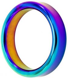 bague acier arc-en-ciel 38 mm