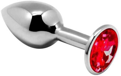 Plug anal bijou mini métal S Rouge