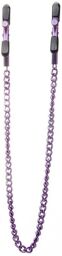 Pinces à Tétons avec Chaine Ajustables Violet
