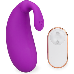 Oeuf vibrant avec stimulateur de clitoris Eggplant 2 - Vibromasseur à distance pour couple