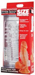 Manchon d'érection texturé vibrant Clear Sensations