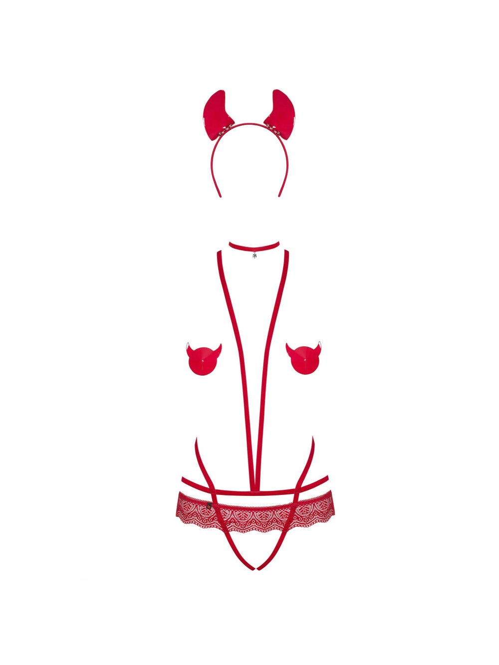 Ensemble 4 Pièces Evilia Rouge