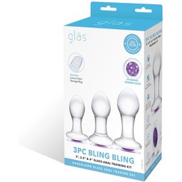 Glas - Bling Bling Glass 3 pc Anal Training Kit