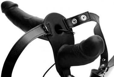 Vibromasseur double ceinture Power Pegger - Noir