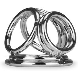 Quadruple cockring en inox Bondy