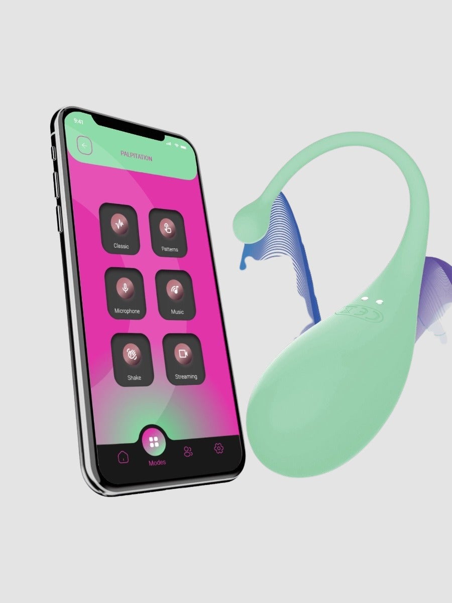 Oeuf vibrant connecté Palpitation vert