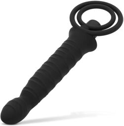 Gode vibrant avec anneau pénien
