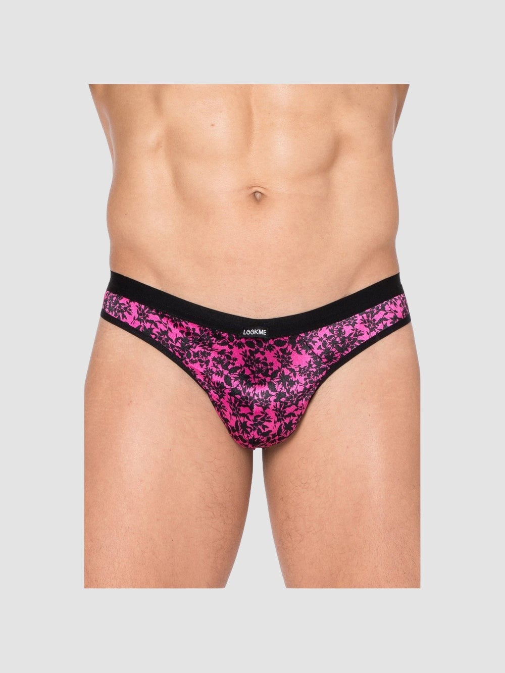 Tanga imprimé fleurs New Look rose & noir