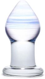 Gläs Plug Anal Transparent en Verre Amethyst Rain Transparent