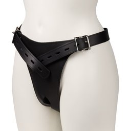 Ceinture de Chasteté en Cuir avec Plug Anal pour Femmes
