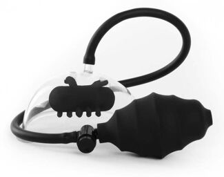 Pompe à Vagin Vibrante & Mini Stimulateur Noir