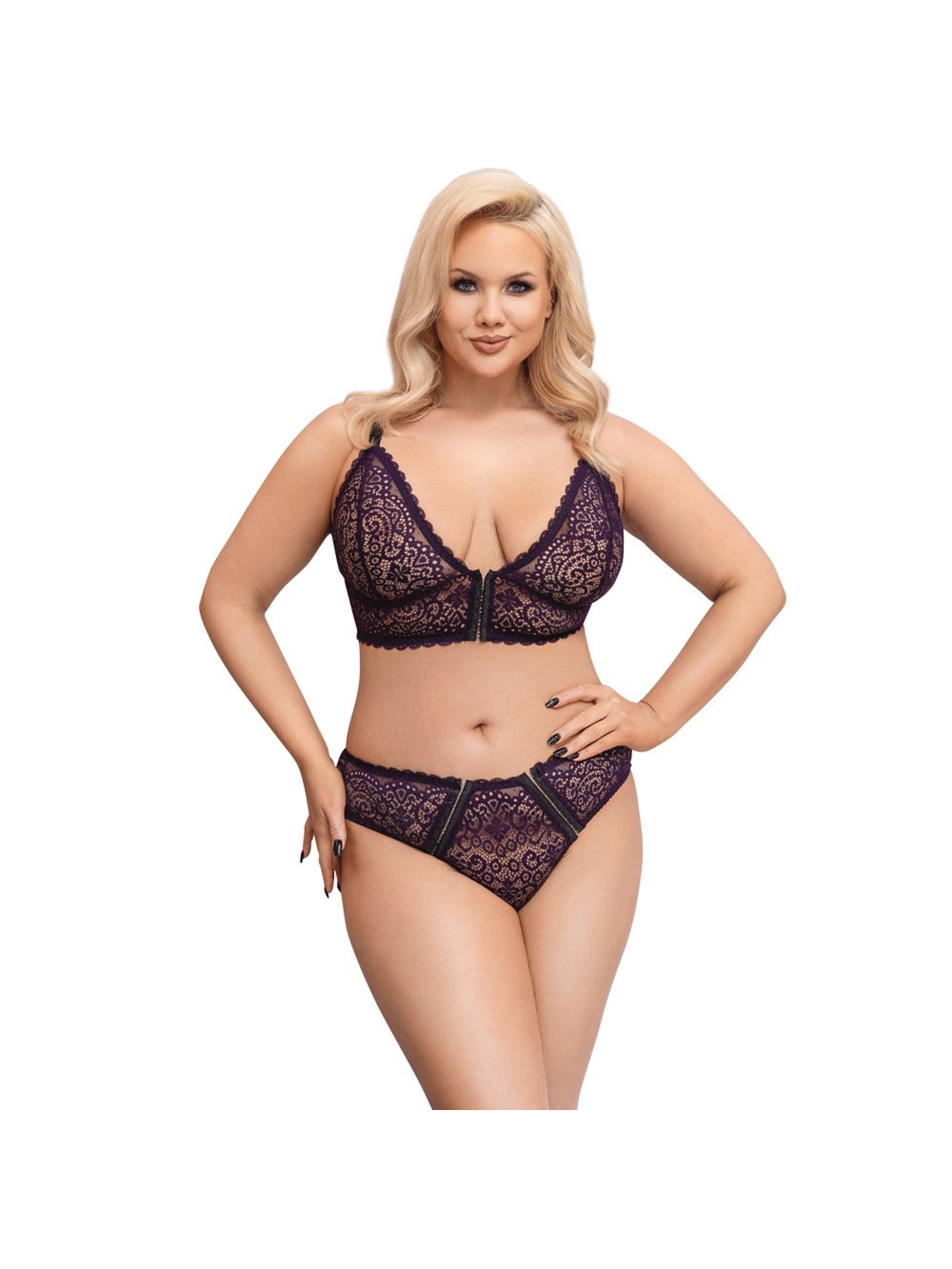 Ensemble 2 Pièces Dentelle Byzantium Violet GT