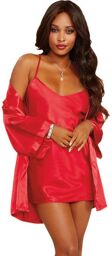 Kimono satin - DG3717RED Rouge