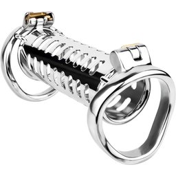 Steel Twin Cock Cage Dispositif de Chasteté