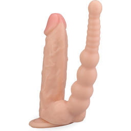Gode godemichet ventouse réaliste avec plug anal Wilfried gode vaginal ou anal homme ou femme - Peau claire