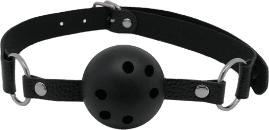 Bâillon Boule Respirant - Noir