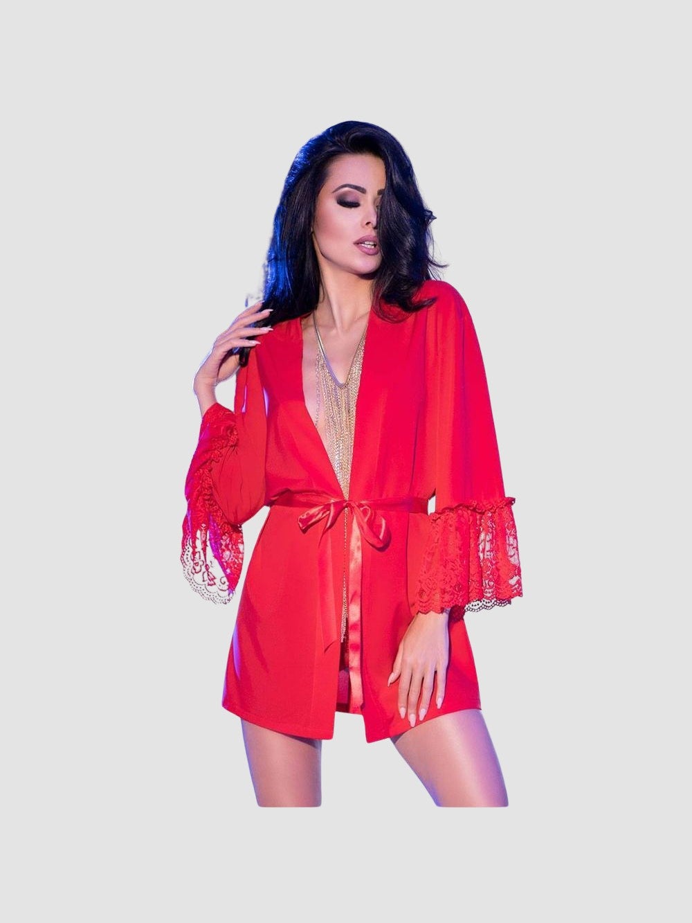 Déshabillé CR4084 Rouge