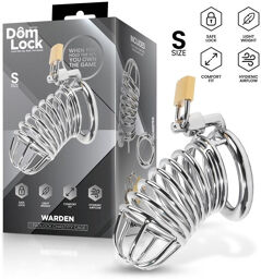 Cage pour pénis avec anneau et cadenas pour jeu de domination
