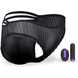 Culotte vibrante 20 modes de vibrations ultra puissantes Vibromasseur femme et couple - Noir
