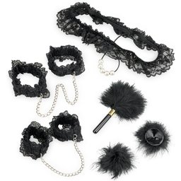 Kit coquin menottes, string, nippies et plumeau Red Room