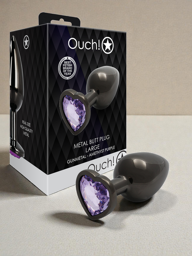 Plug Coeur - Large - Gunmetal/Amethyst Purple