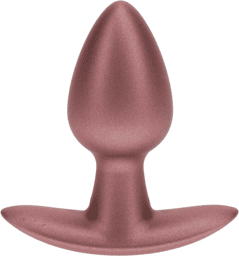 Plug anal en silicone lisse - Small - 6,5 cm - Rose Gold
