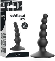 Plug anal en silicone doux 10 cm noir