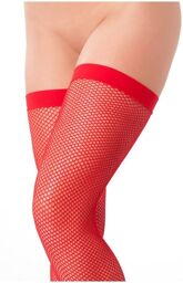 Bas résille - Talle unique - Rouge
