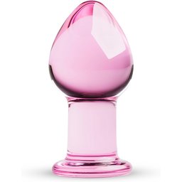 - Plug Anal en Verre Rose No. 27 - 9 cm