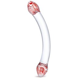 Glas - Red Head Double Glass Dildo