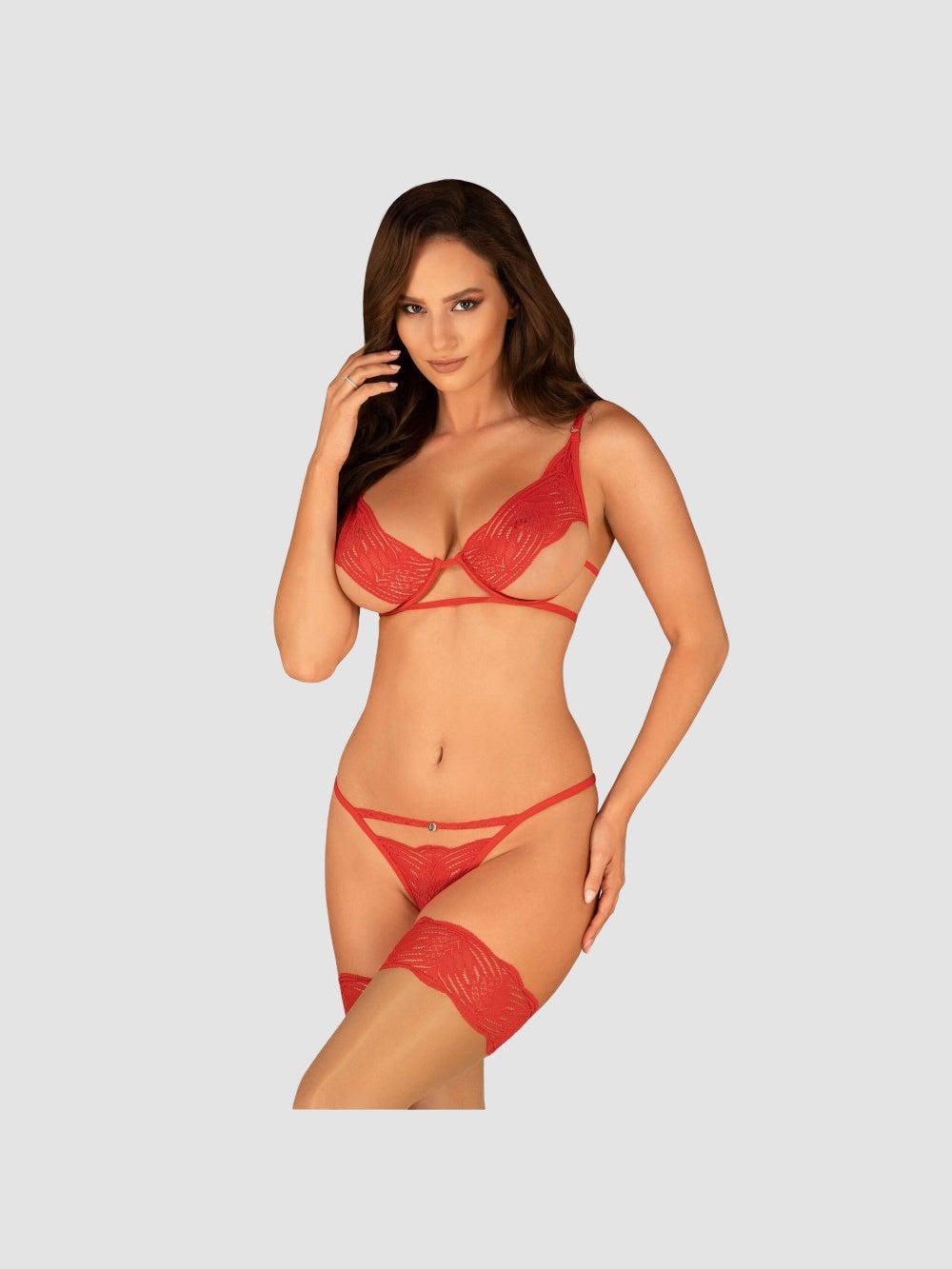 Ensemble 2 Pièces Ouvert Mellania Rouge