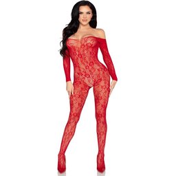 - Bodystocking Dentelle - Rouge