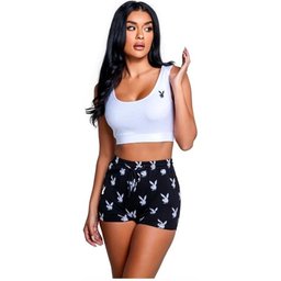 - Ensemble 2 Pièces Slumber Bunny - Noir & Blanc