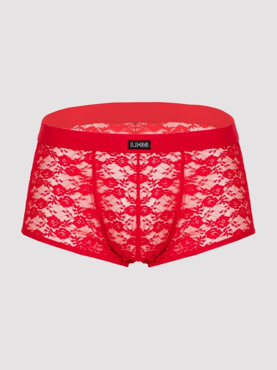 Boxer dentelle rouge XXL