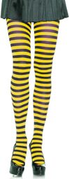 Collant Rayures 2 tons Noir / jaune
