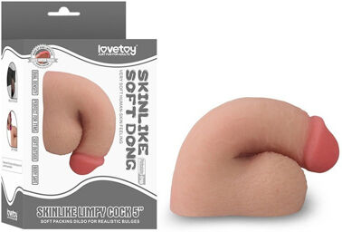 Gode souple 13 cm effet peau naturelle nude