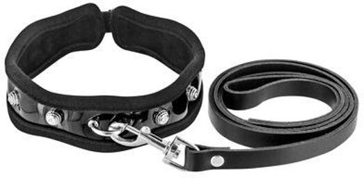 Collier Laisse Premium en Cuir et Vernis