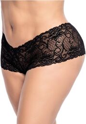 Shorty grande taille noire en dentelle - MAL90XBLK Noir