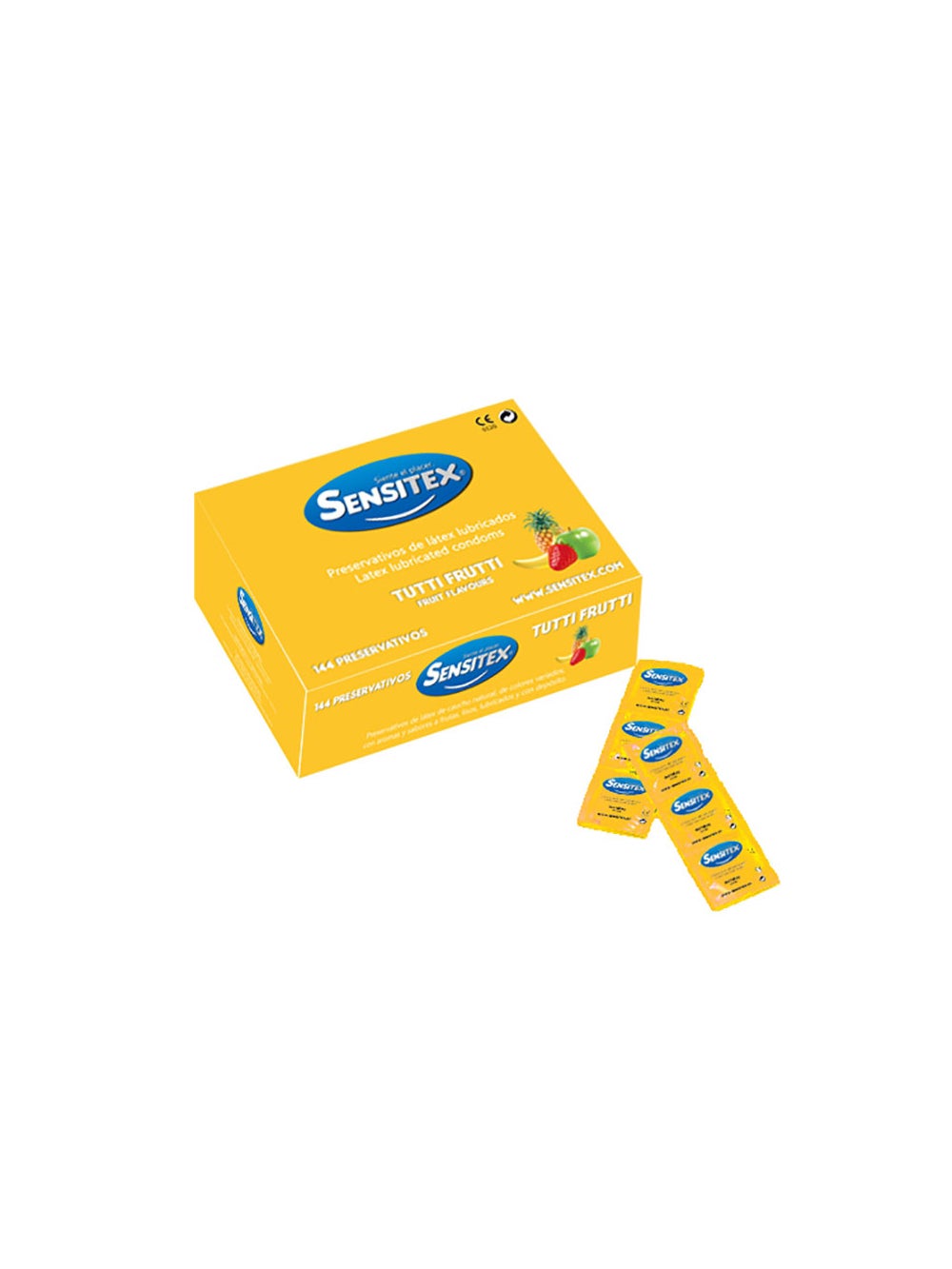 Préservatifs Sensitex Tutti Frutti Boîte de 144