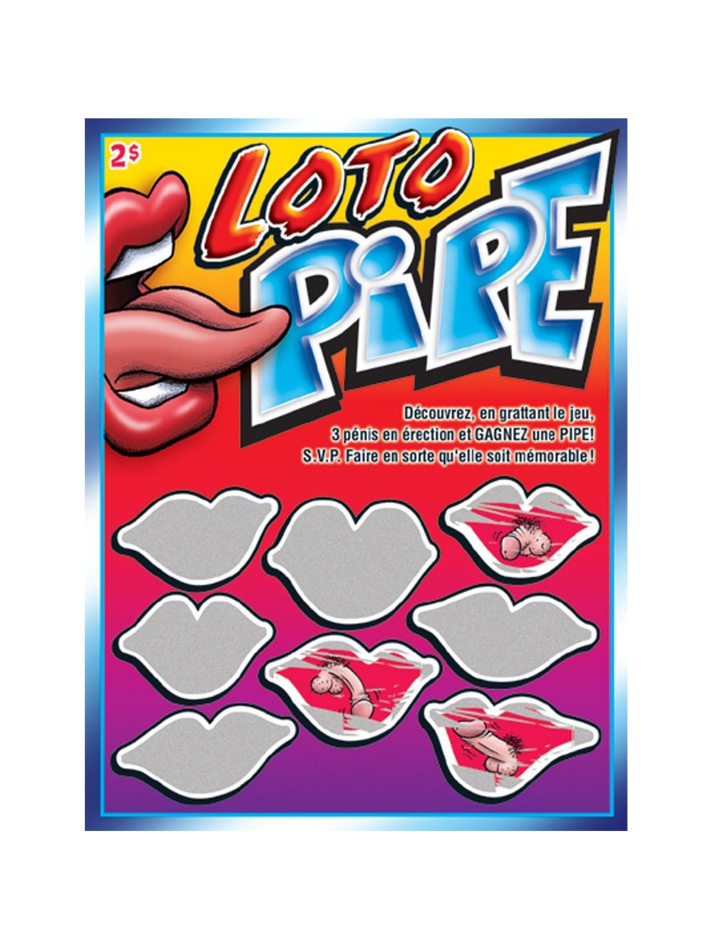 Jeu de Cartes à Gratter Loto Pipe