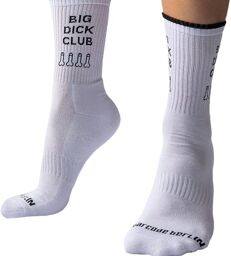 Chaussettes blanches BIG DICK CLUB Liseré noir