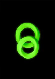 Kit 2 pièces Cock Ring Set - Glow in the Dark - Neon Green