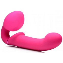 Vibromasseur Strapless Vibrant G-Pulse avec Télécommande - Rose
