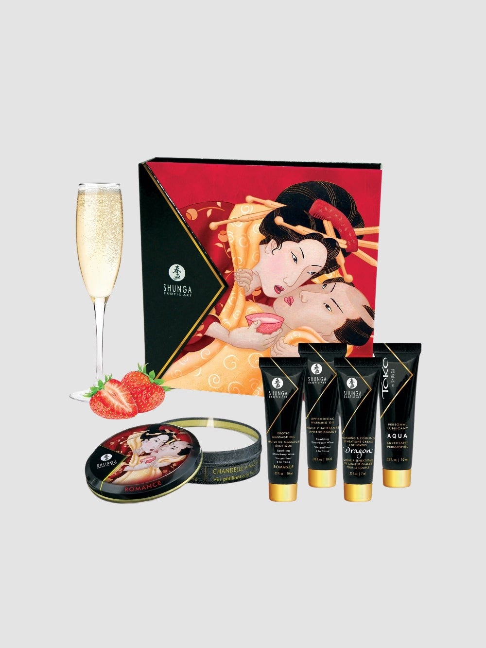 Coffret Secrets de Geisha Vin Pétillant à la Fraise