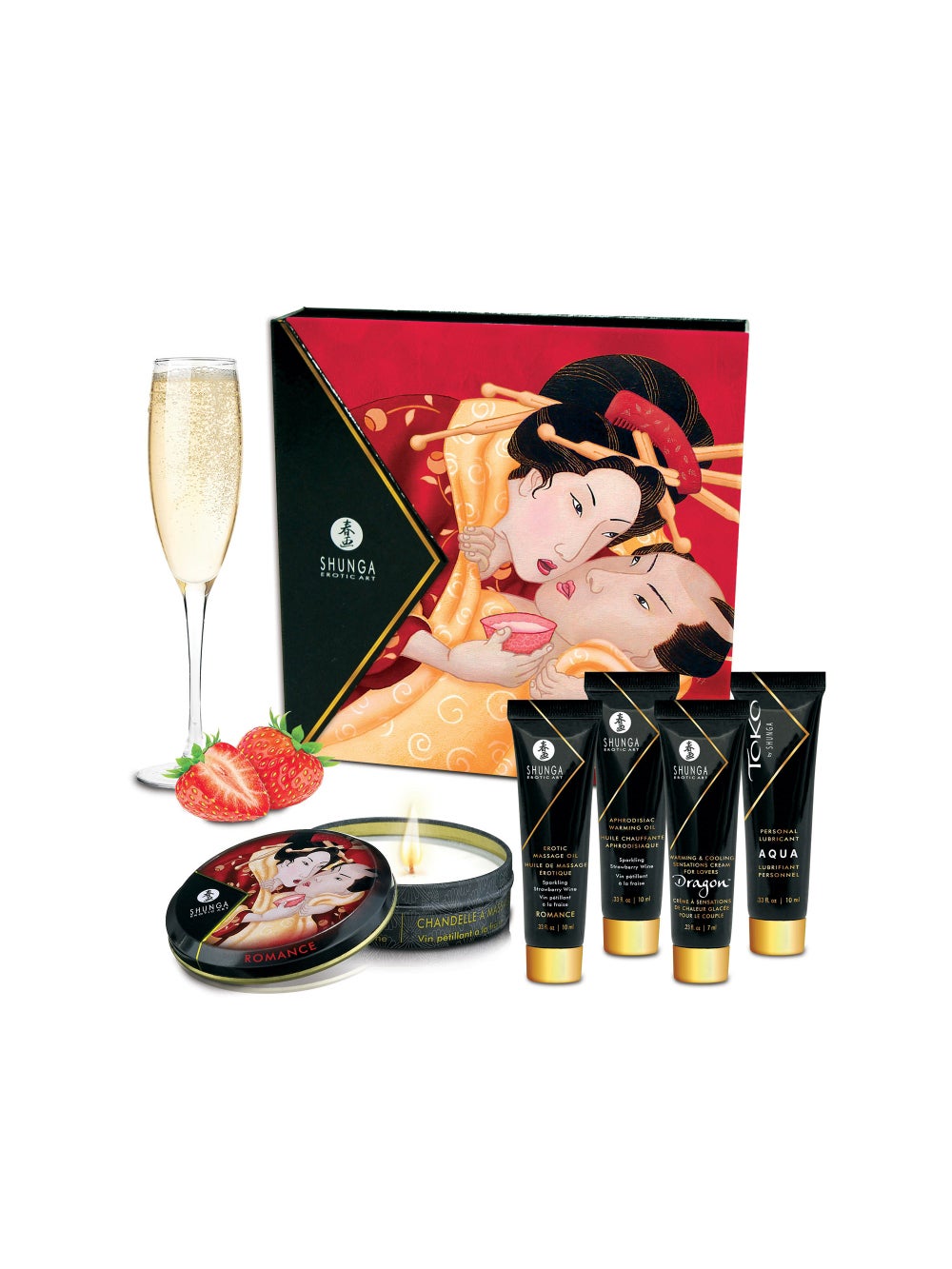 Coffret Secrets de Geisha Vin Pétillant à la Fraise